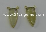 NGC5403 16*35mm - 18*40mm arrowhead lemon quartz connectors