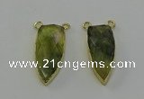 NGC5405 16*35mm - 18*40mm arrowhead green rutilated quartz connectors