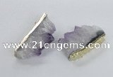 NGC541 30*50mm - 30*65mm freeform druzy amethyst connectors