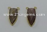 NGC5414 16*35mm - 18*40mm arrowhead moonstone connectors