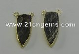 NGC5418 16*35mm - 18*40mm arrowhead labradorite connectors