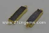 NGC5422 10*30mm - 11*32mm rectangle druzy agate connectors