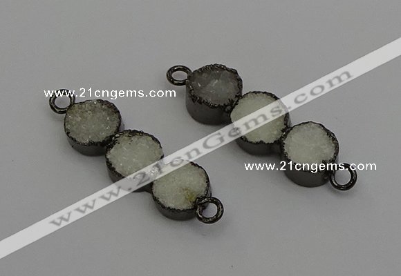 NGC5430 10*30mm druzy agate gemstone connectors wholesale