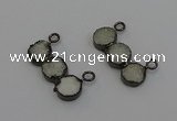 NGC5446 10*30mm druzy agate gemstone connectors wholesale