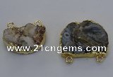 NGC5514 18*25mm - 25*35mm freefrom druzy agate connectors