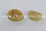 NGC561 18*25mm - 25*30mm freeform druzy agate connectors wholesale