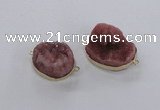 NGC563 18*25mm - 25*30mm freeform druzy agate connectors wholesale