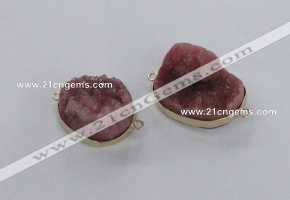 NGC563 18*25mm - 25*30mm freeform druzy agate connectors wholesale