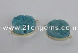 NGC564 18*25mm - 25*30mm freeform druzy agate connectors wholesale