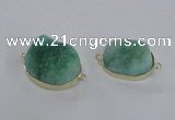 NGC565 18*25mm - 25*30mm freeform druzy agate connectors wholesale