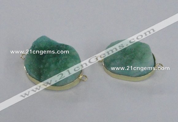 NGC565 18*25mm - 25*30mm freeform druzy agate connectors wholesale