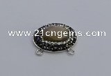 NGC5655 18*25mm faceted oval moonstone gemstone connectors