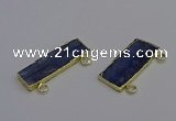 NGC5665 12*38mm - 15*35mm rectangle blue kyanite connectors