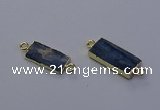 NGC5666 10*20mm - 11*22mm rectangle blue kyanite connectors