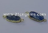 NGC5667 12*22mm - 14*24mm oval blue kyanite connectors