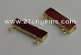 NGC5687 8*32mm - 10*35mm rectangle mookaite gemstone connectors