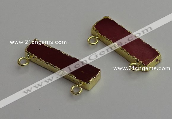 NGC5687 8*32mm - 10*35mm rectangle mookaite gemstone connectors