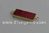 NGC5689 10*28mm - 10*30mm rectangle mookaite gemstone connectors