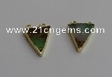 NGC5693 16*20mm triangle australia chrysoprase connectors