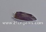 NGC5717 15*35mm - 16*45mm arrowhead amethyst connectors