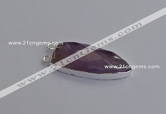 NGC5717 15*35mm - 16*45mm arrowhead amethyst connectors