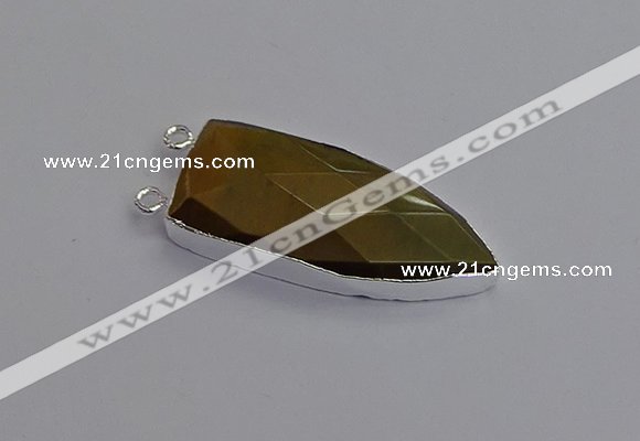 NGC5728 15*35mm - 16*45mm arrowhead yellow tiger eye connectors