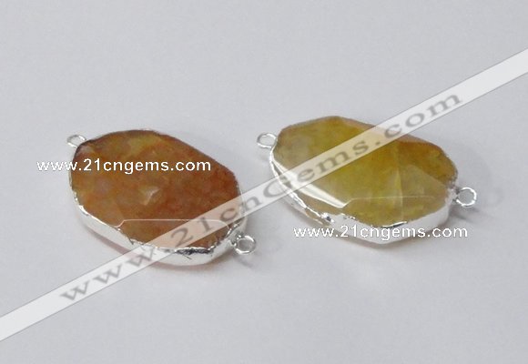 NGC575 18*25mm - 22*30mm freeform agate gemstone connectors