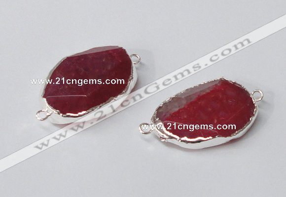 NGC577 18*25mm - 22*30mm freeform agate gemstone connectors