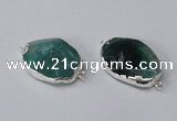 NGC579 18*25mm - 22*30mm freeform agate gemstone connectors