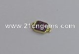 NGC5863 10*12mm rectangle plated druzy agate connectors wholesale