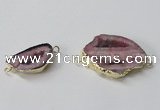 NGC588 15*20mm - 22*30mm freefrom druzy agate gemstone connectors