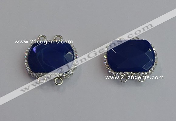 NGC5897 18*22mm freeform agate gemstone connectors wholesale