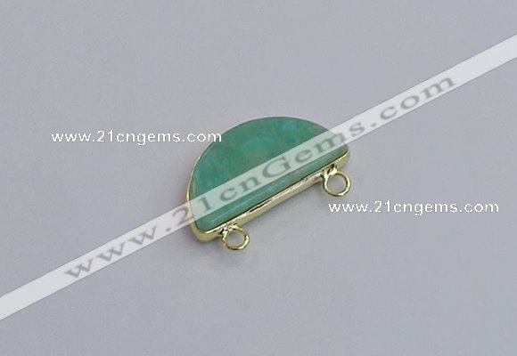 NGC5908 13*26mm moon amazonite gemstone connectors wholesale