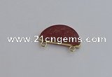 NGC5913 13*26mm moon mookaite gemstone connectors wholesale