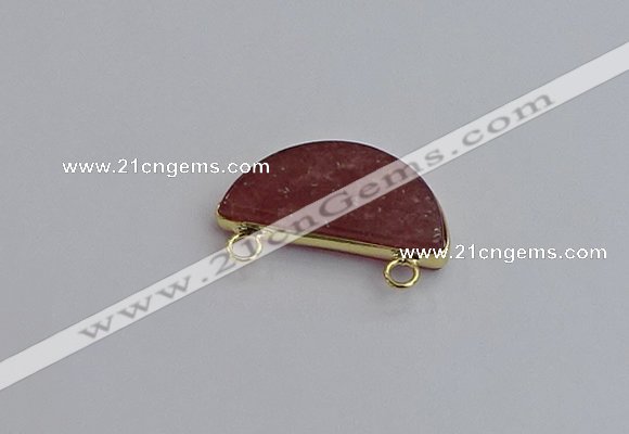 NGC5913 13*26mm moon mookaite gemstone connectors wholesale