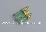 NGC5935 25*28mm - 30*32mm freeform plated white crystal connectors