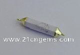 NGC5951 8*40mm tube white howlite connectors wholesale