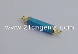 NGC5952 8*40mm tube white howlite connectors wholesale