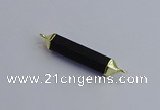 NGC5955 8*40mm tube black agate connectors wholesale