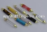 NGC5958 8*40mm tube mixed gemstone connectors wholesale