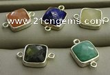 NGC5994 11*11mm quare mixed gemstone connectors wholesale