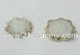 NGC600 15*20mm - 30*35mm freeform druzy agate connectors wholesale