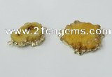 NGC601 15*20mm - 30*35mm freeform druzy agate connectors wholesale