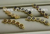 NGC6031 6*30mm plated druzy agate connectors wholesale