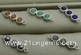 NGC6036 6*18mm mixed gemstone connectors wholesale