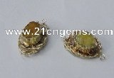 NGC609 22*30mm - 25*35mm freeform druzy agate connectors wholesale