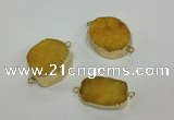 NGC619 15*20mm - 30*40mm freeform druzy agate connectors wholesale