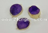 NGC622 15*20mm - 30*40mm freeform druzy agate connectors wholesale