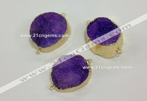 NGC622 15*20mm - 30*40mm freeform druzy agate connectors wholesale