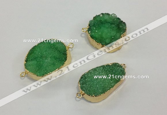 NGC624 15*20mm - 30*40mm freeform druzy agate connectors wholesale